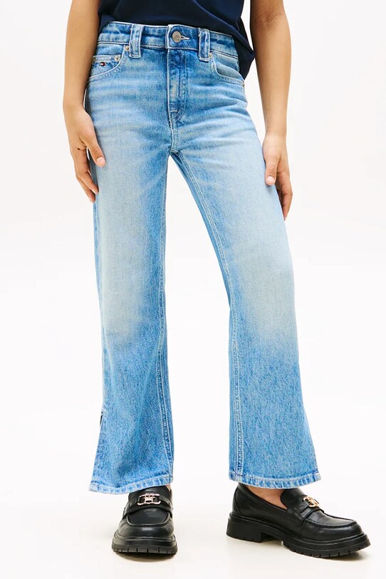 Dziewczynka Tommy Hilfiger jeansy GIRLFRIEND KG0KG08741.9BYA niebieski