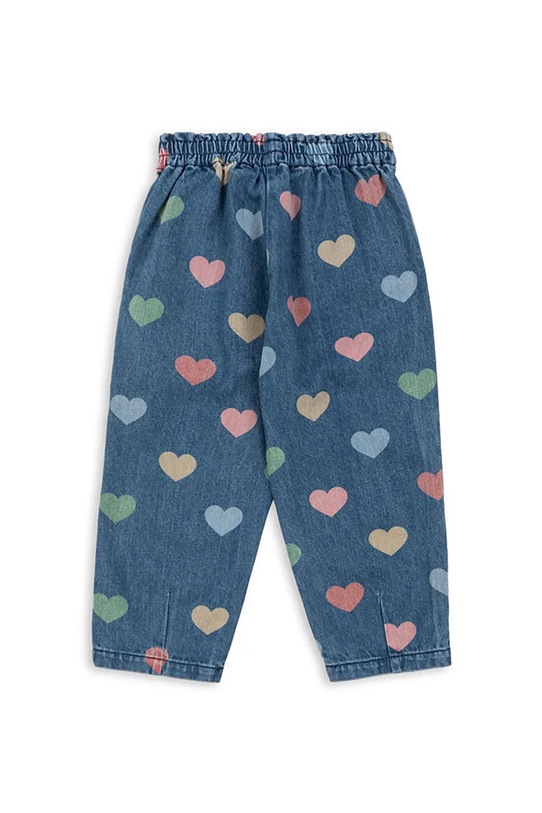 Dziewczynka Konges Sløjd jeansy MAGOT FRILL PANTS GOTS KS103885.9BYA granatowy