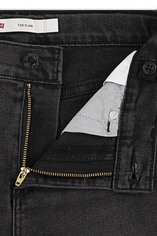 Τζιν παντελόνι Levi's 726 HIGH RISE FLARE JEAN μαύρο 4EG970.G