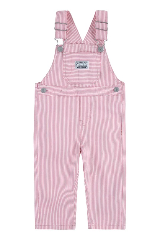 Levi's ogrodniczki dziecięce RAILROAD STRIPE OVERALL różowy 6EM321.G