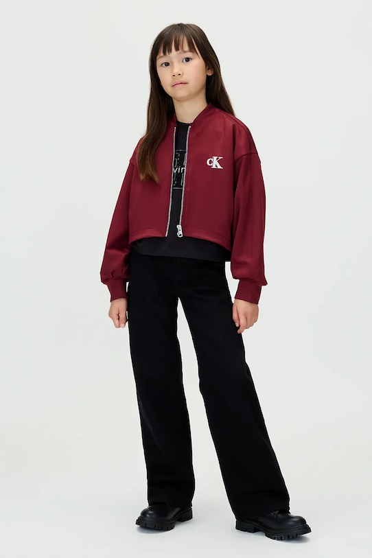 Dětské rifle Calvin Klein Jeans HR WIDE džíny černá IG0IG02998.9BYA