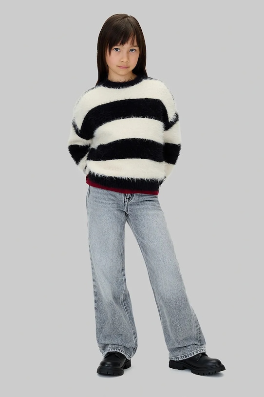 Dětské rifle Calvin Klein Jeans HR WIDE šedá IG0IG03001.9BYA