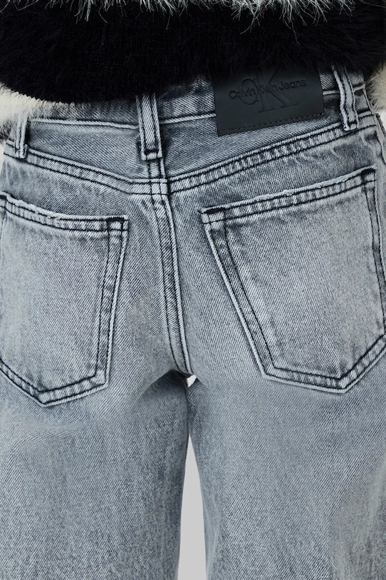 Dětské rifle Calvin Klein Jeans HR WIDE šedá IG0IG03001.9BYA