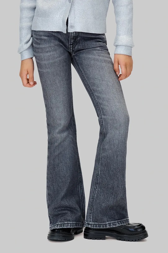 Dziewczynka Calvin Klein Jeans jeansy dziecięce MR FLARE IG0IG03041.9BYA szary