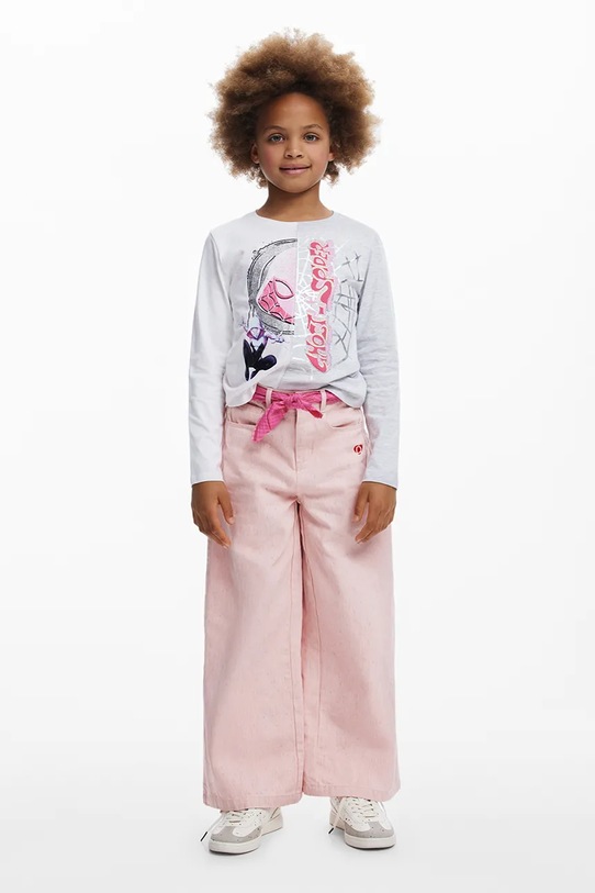 Desigual jeansy dziecięce 25WGPW02 różowy
