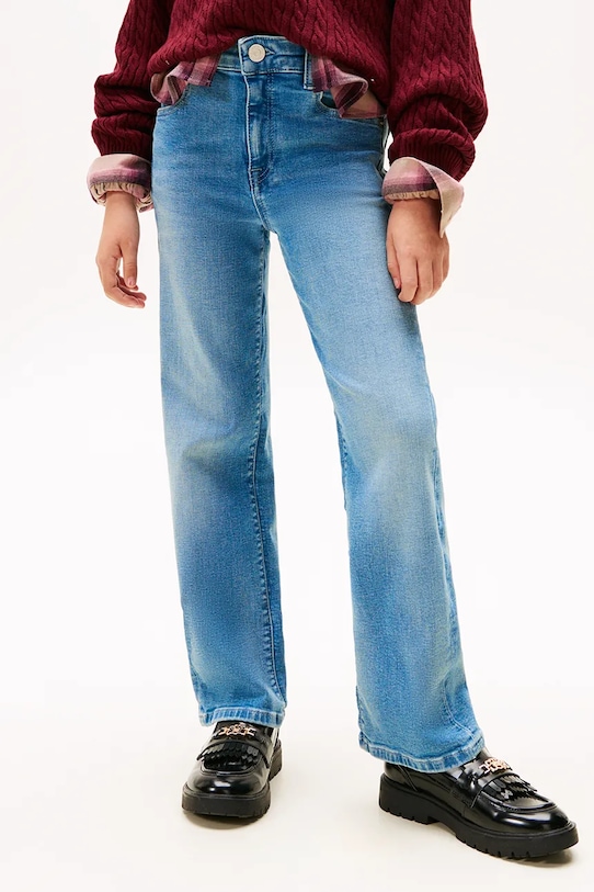 Dziewczynka Tommy Hilfiger jeansy dziecięce GIRLFRIEND KG0KG08772.128.176.9BYA niebieski