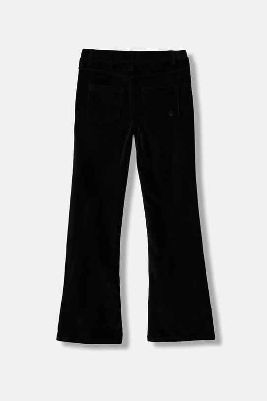 United Colors of Benetton spodnie sztruksowe dziecięce 4DZBCE04K.G.Seasonal czarny AW25
