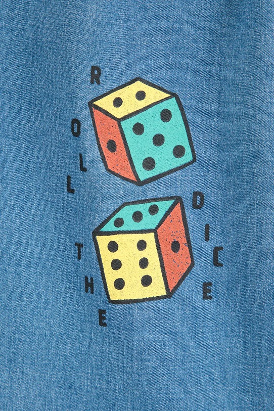 Bobo Choses jeansy niemowlęce Roll The Dice niebieski 225AB081