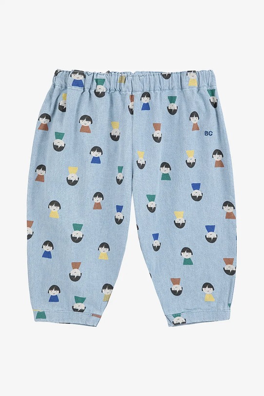 Bobo Choses jeans bebeluși Game Pawns 225AB082 albastru AW25