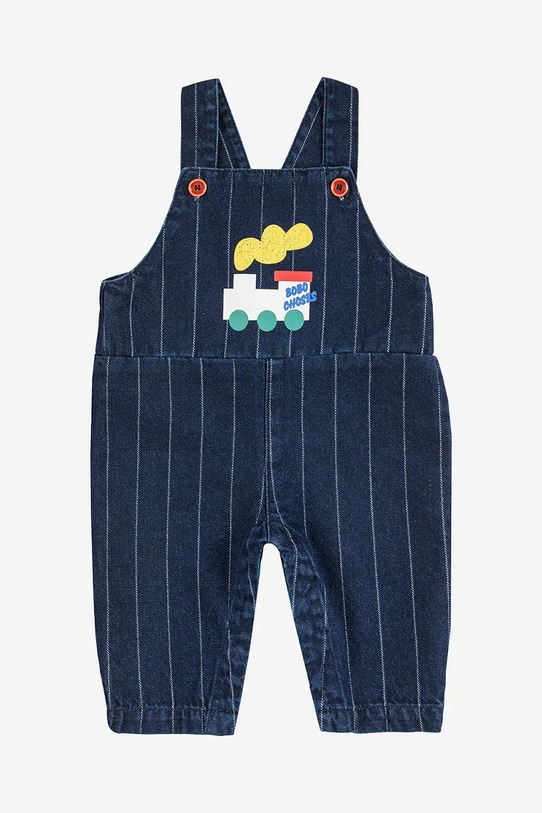 Bobo Choses ogrodniczki niemowlęce Choo Choo 225AB092 granatowy AW25