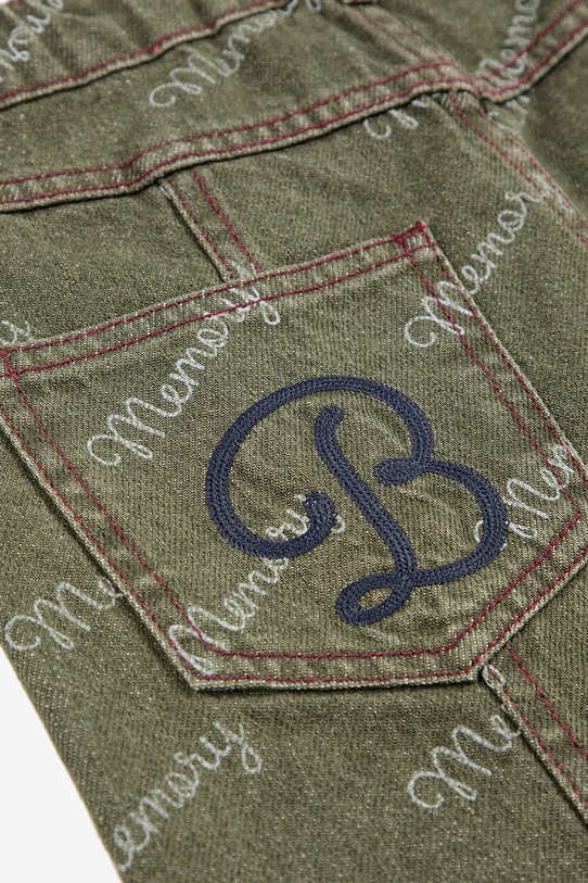 Bobo Choses jeans copii Memory verde 225BC009