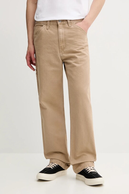 Levi's spodnie bawełniane bawełna beżowy 55849.0067