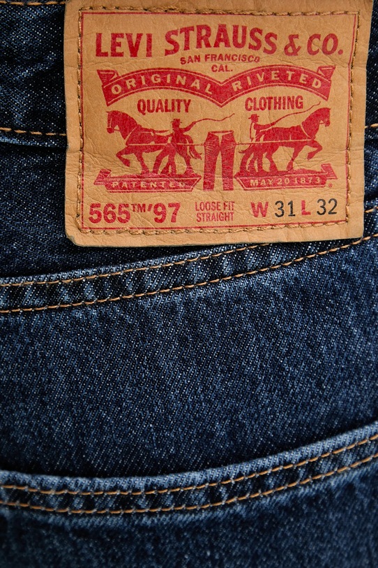 Levi's jeansy 565 LOOSE STRAIGHT granatowy A7221.0011