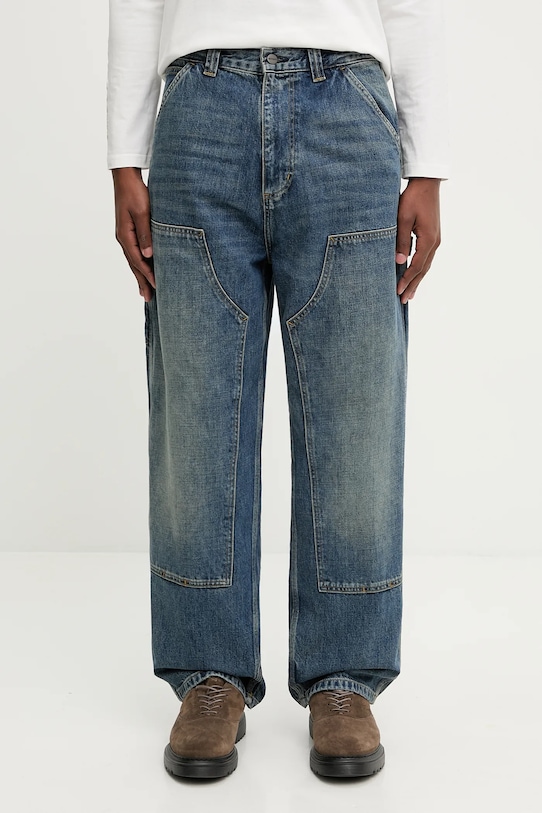 Carhartt WIP jeansy OG Double Knee granatowy I035797.014L