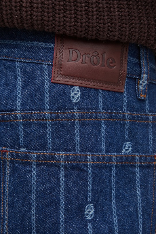 Drôle de Monsieur jeansy Le Jean Baggy Monogramme niebieski I.BP168.CO238