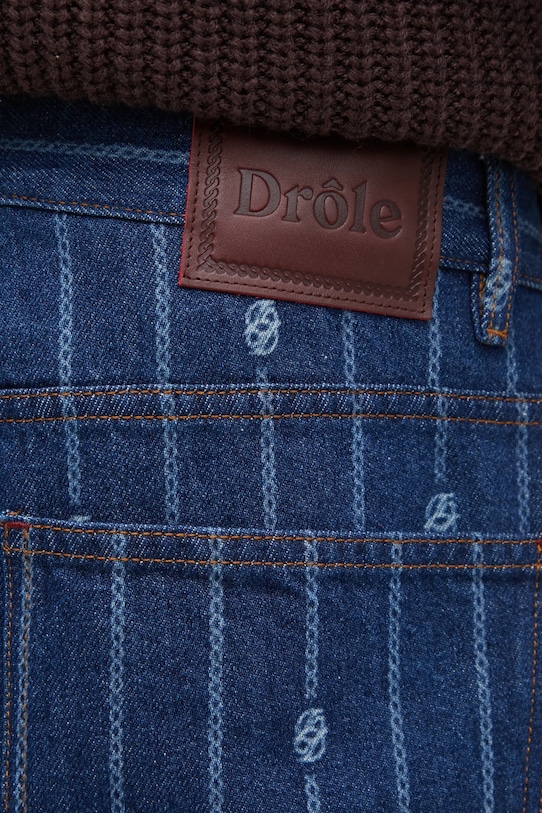 Drôle de Monsieur jeansy Le Jean Baggy Monogramme niebieski I.BP168.CO238