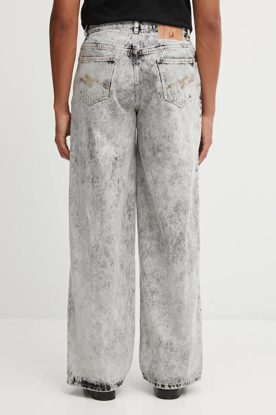 Odzież Martine Rose jeansy Zip Hem 259WD09049 szary