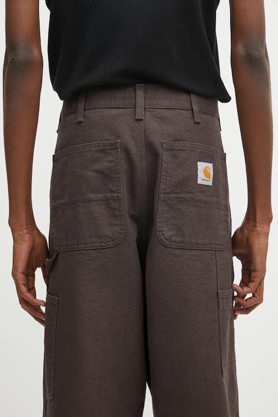 Βαμβακερό παντελόνι Carhartt WIP Single Knee Pant καφέ I031497.4702