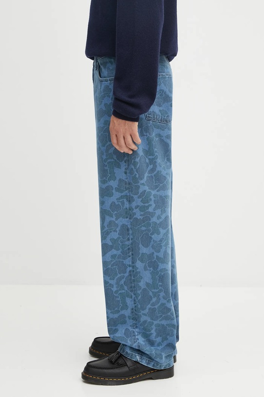 Bavlnené rifle Carhartt WIP Duck Landon Pant I033755.2I235 modrá AW25