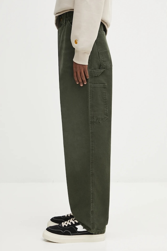 Carhartt WIP jeansy bawełniane Single Knee Pant I034798.494O zielony AW25
