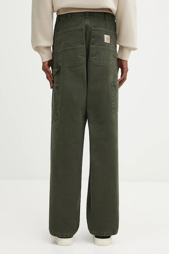 Odzież Carhartt WIP jeansy bawełniane Single Knee Pant I034798.494O zielony