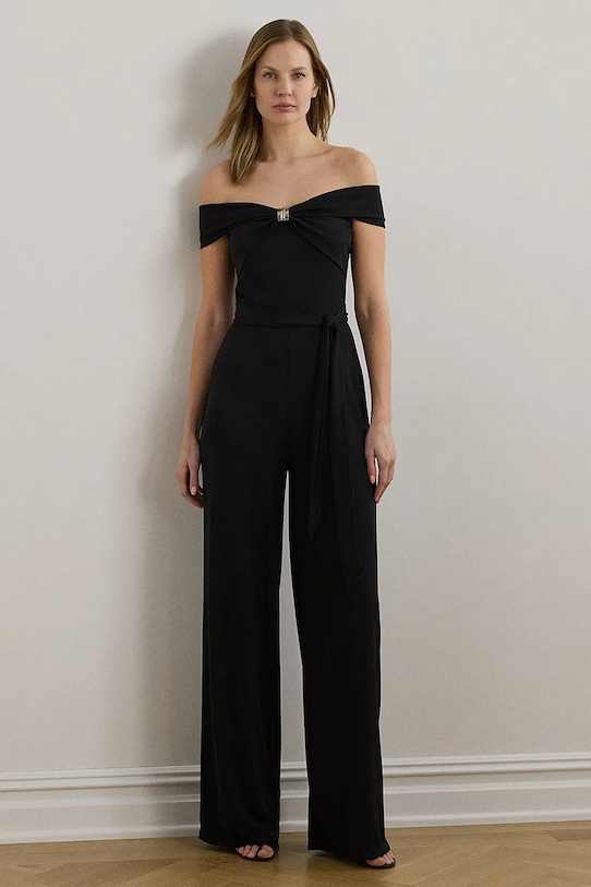 Lauren Ralph Lauren salopetă uni negru 200971129