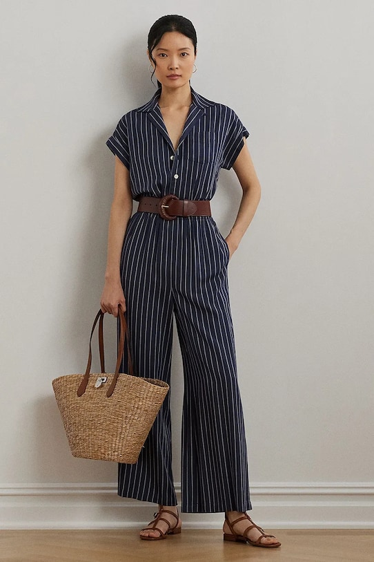 Ολόσωμη φόρμα Lauren Ralph Lauren με μοτίβο σκούρο μπλε 200971172