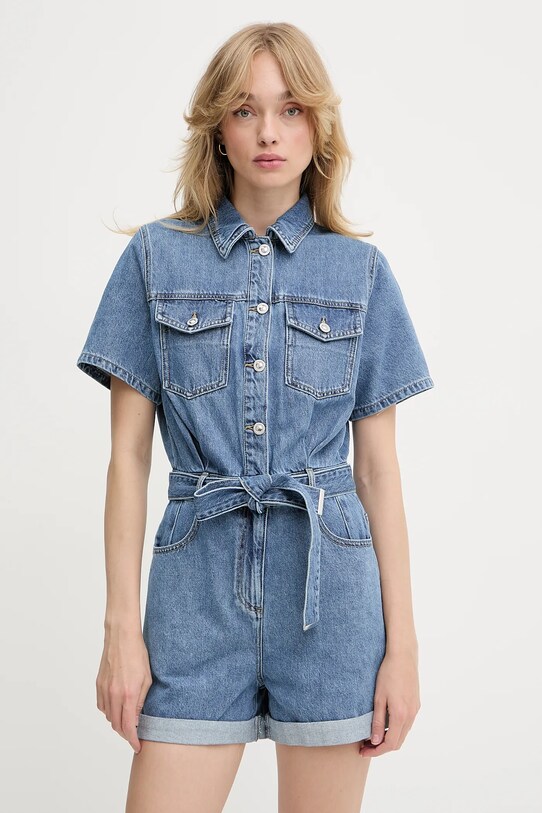 Morgan salopetă jeans fixat albastru SHELOR
