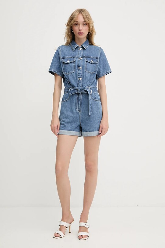 Morgan salopetă jeans SHELOR albastru SS25