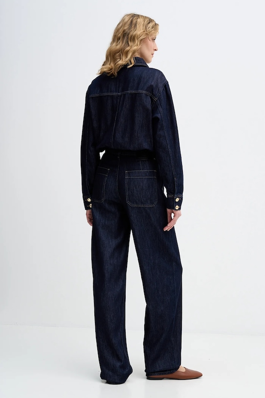 Odzież Sisley kombinezon jeansowy 447ZLT00Q granatowy