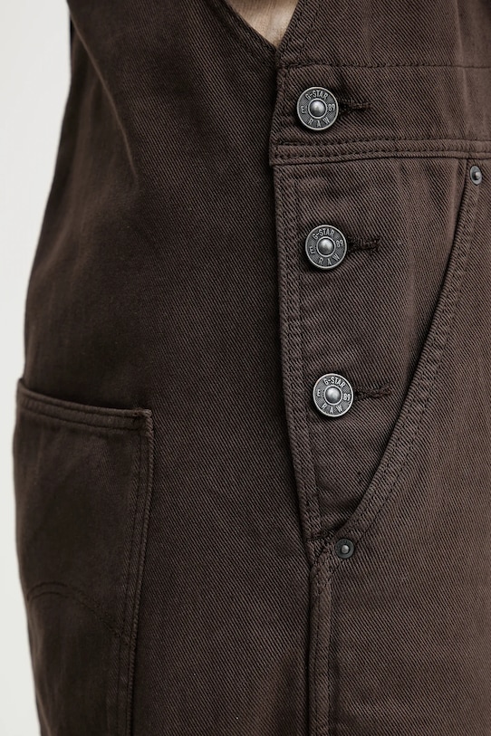 G-Star ogrodniczki jeansowe 0 D26926.E078 brązowy