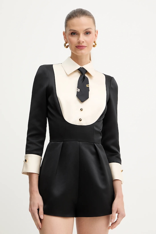 Elisabetta Franchi kombinezon trzy czwarte czarny TU06657E2