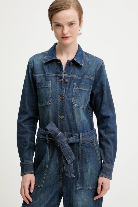 Oblačila Kombinezon iz jeansa Guess Jeans W5BD97.D0026 modra