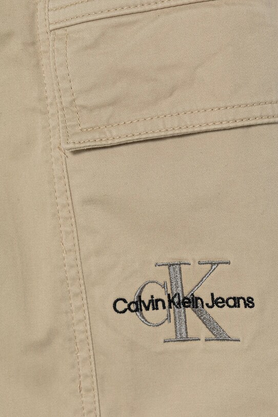 CHLAPEC Dětské kalhoty Calvin Klein Jeans CARGO IB0IB02270.9BYA béžová