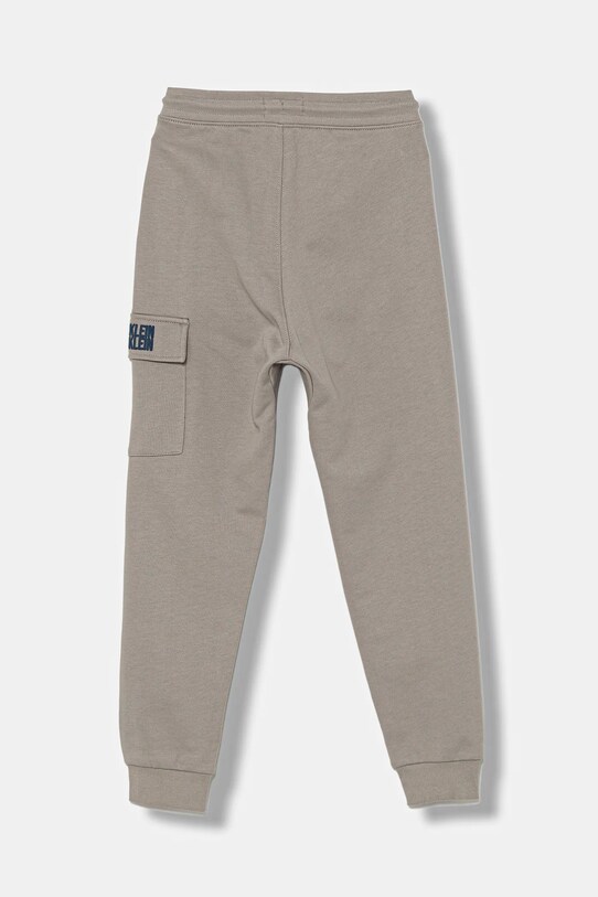 Calvin Klein Jeans spodnie dresowe bawełniane dziecięce TERRY IB0IB02522.9BYA szary AW25