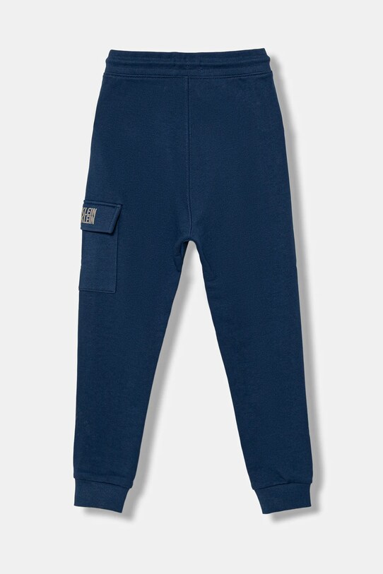 Calvin Klein Jeans spodnie dresowe bawełniane dziecięce TERRY IB0IB02522.9BYA niebieski AW25