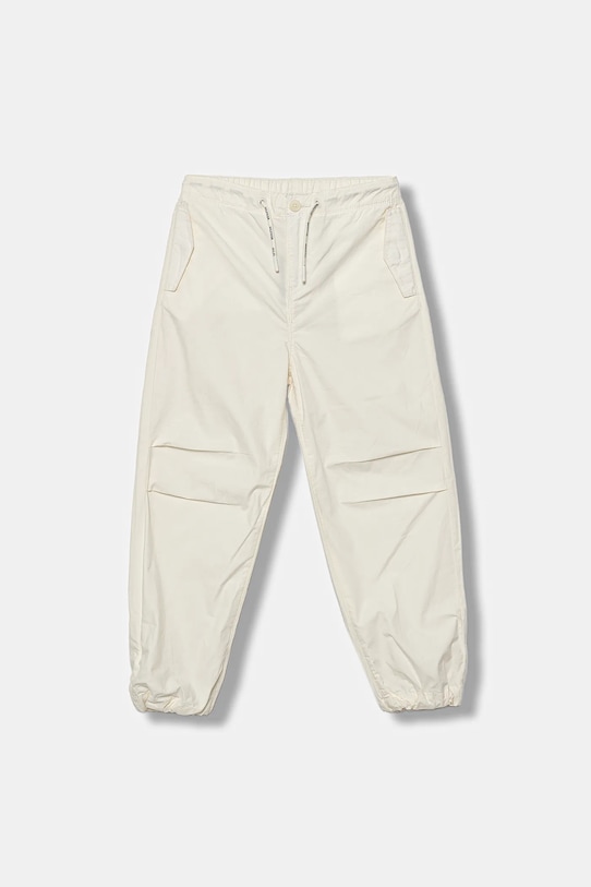 Tommy Hilfiger spodnie bawełniane dziecięce KB0KB09779.9BYA beżowy AW25