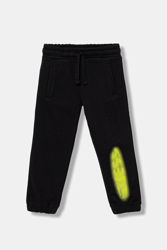 Guess pantaloni de trening din bumbac pentru copii bumbac negru N5YQ18.KAD74.9BYA