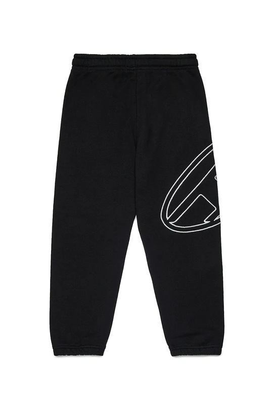 Diesel pantaloni tuta in cotone bambino/a PMARKYMEGOVALD TROUSERS J02272 nero AW25