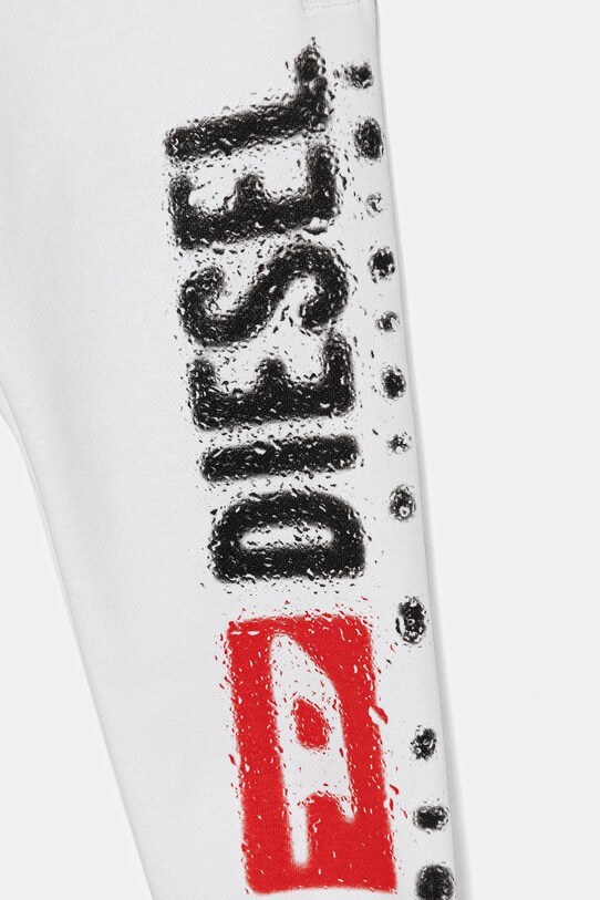 Chłopiec Diesel spodnie dresowe bawełniane dziecięce PANTLI TROUSERS J02445 biały