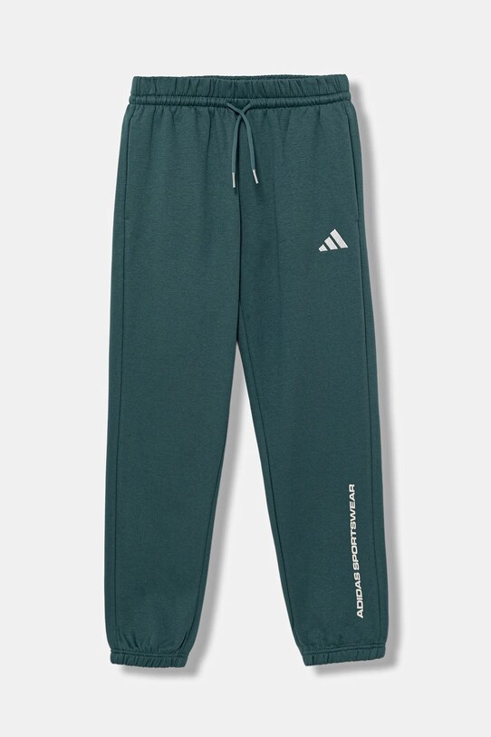 Dětské tepláky adidas pletenina zelená KC2777