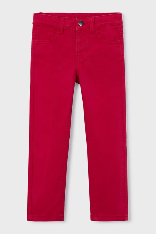 Mayoral spodnie slim fit basic z elastanem czerwony 517.5A.Mini.9BYA