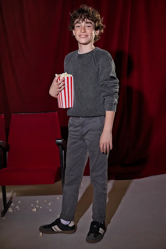 Mayoral spodnie dziecięce bawełna szary 530.7D.Junior.9BYA