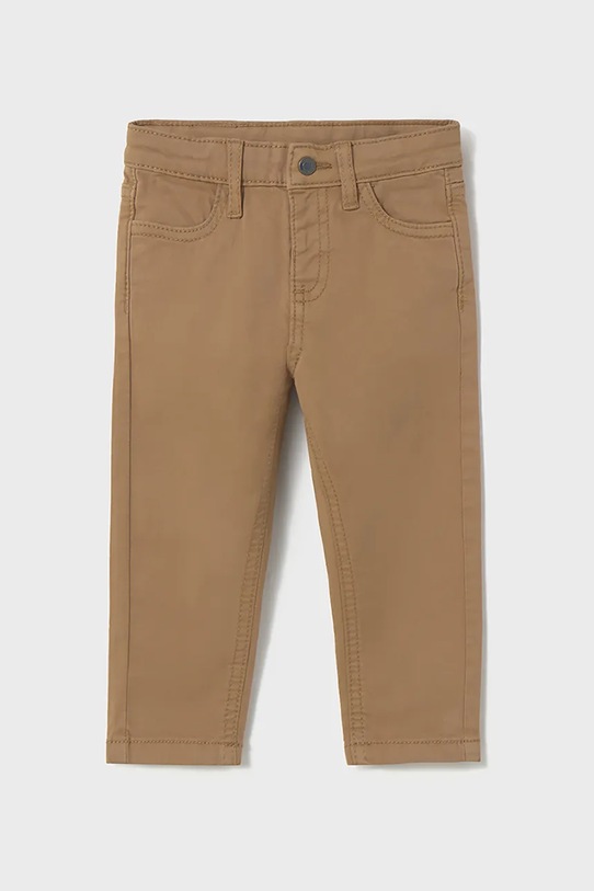 Mayoral pantaloni bebe slim fit basic bumbac maro 563.3B.Baby.9BYA