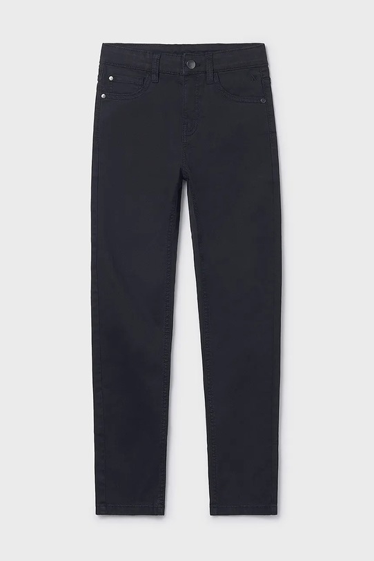 Dětské kalhoty Mayoral slim fit basic látka černá 582.7D.Junior.9BYA