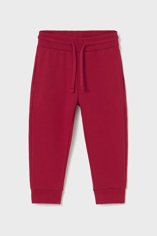 Mayoral spodnie dresowe dziecięce 704.3E.Baby.9BYA czerwony AW25