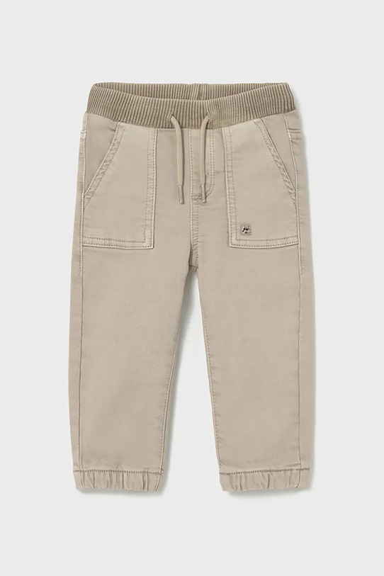 Mayoral spodnie niemowlęce jogger serża soft z regulacją beżowy 2503.3A.Baby.9BYA