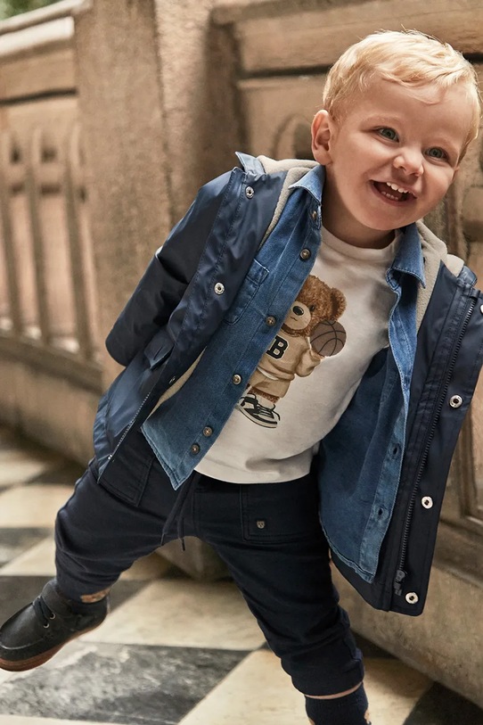 Mayoral spodnie niemowlęce jogger serża soft z regulacją granatowy 2503.3A.Baby.9BYA