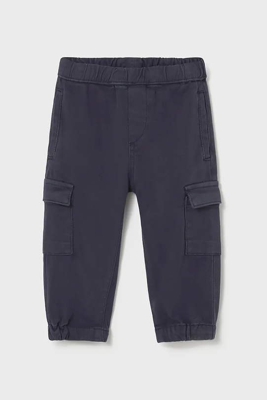 Mayoral spodnie dziecięce Joggery cargo z elastanem granatowy 2506.3C.Baby.9BYA