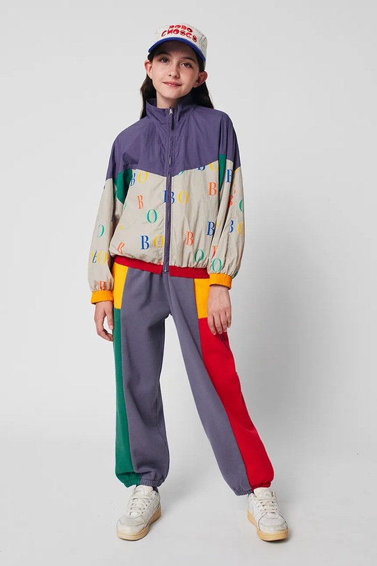 Detské bavlnené tepláky Bobo Choses bavlna sivá 225AC138